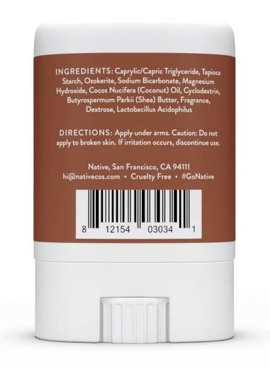 Native Coconut & Vanilla natural deodorant travel size