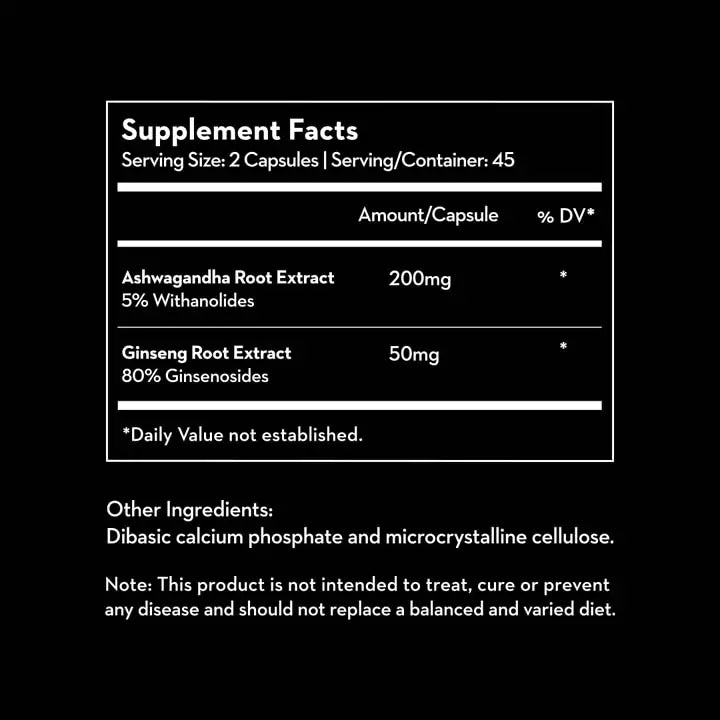 VERSUS Ashwagandha & Ginseng 90 Capsules
