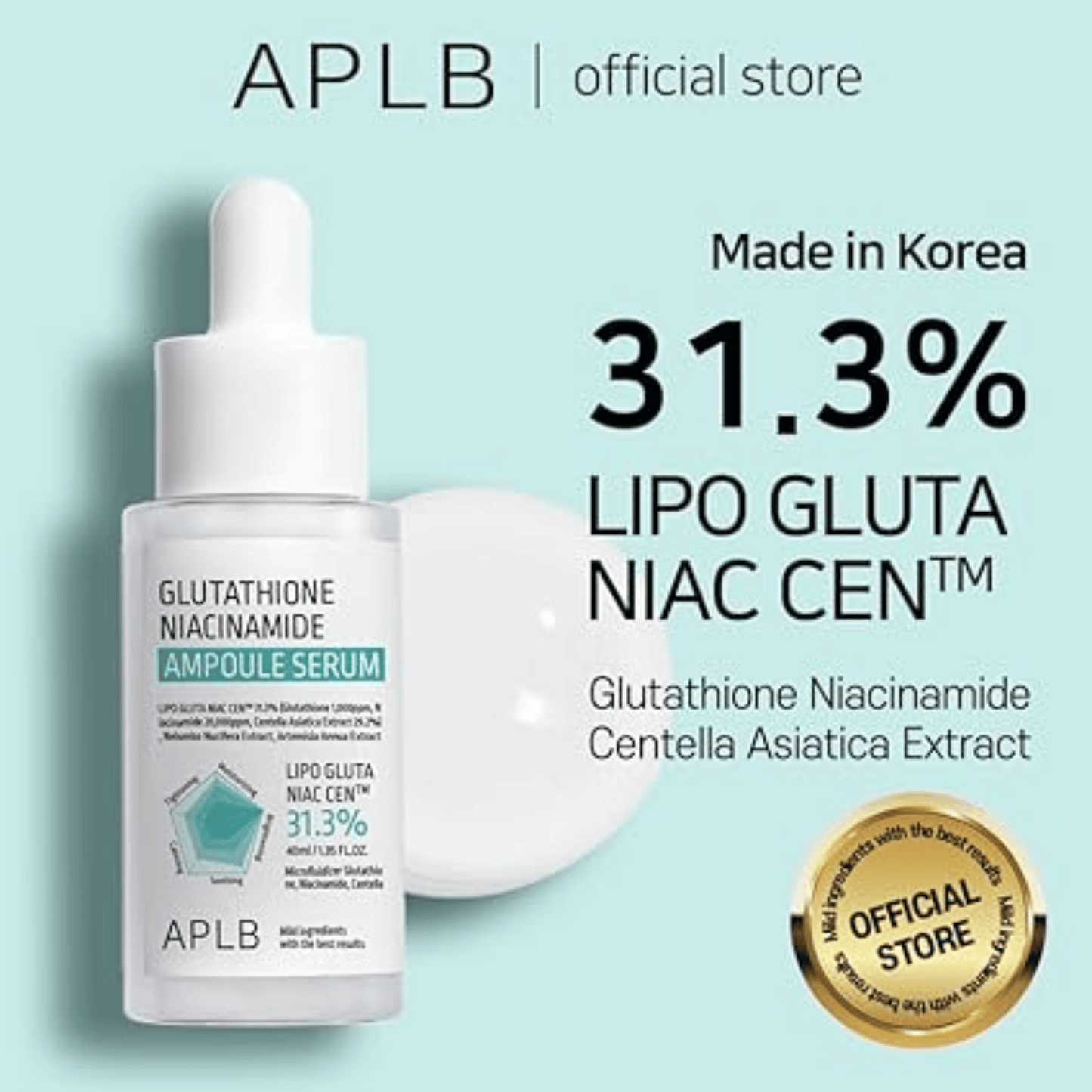 Aplb Glutathione Niacinamide Ampoule Serum (40ml)