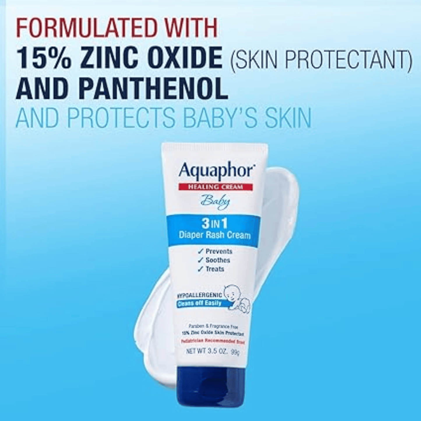 Aquaphor Healing Baby 3 in 1 Diaper Rash Cream (99g)