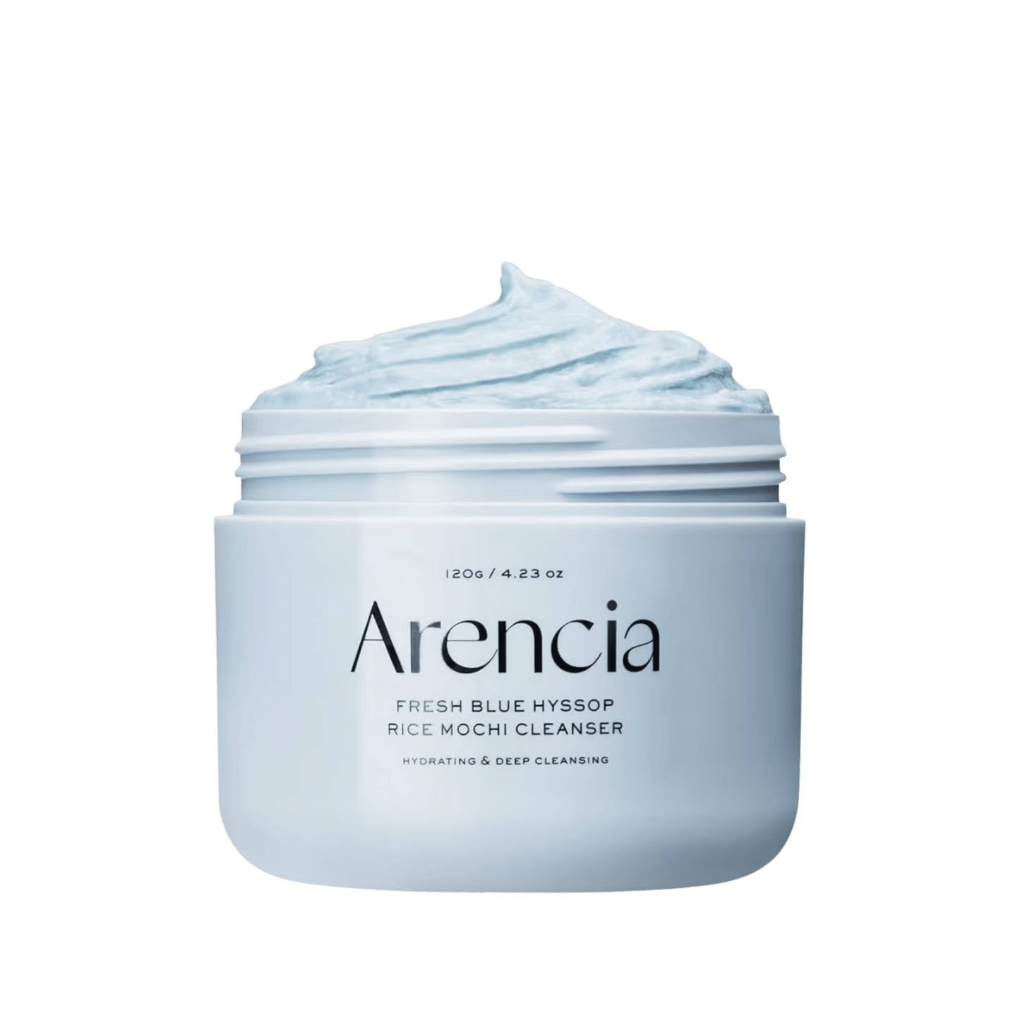 Arencia Fresh Blue Hyssop Rice Mochi Cleanser 120g – Soothing facial cleanser with rice and blue hyssop for clear, refreshed skin