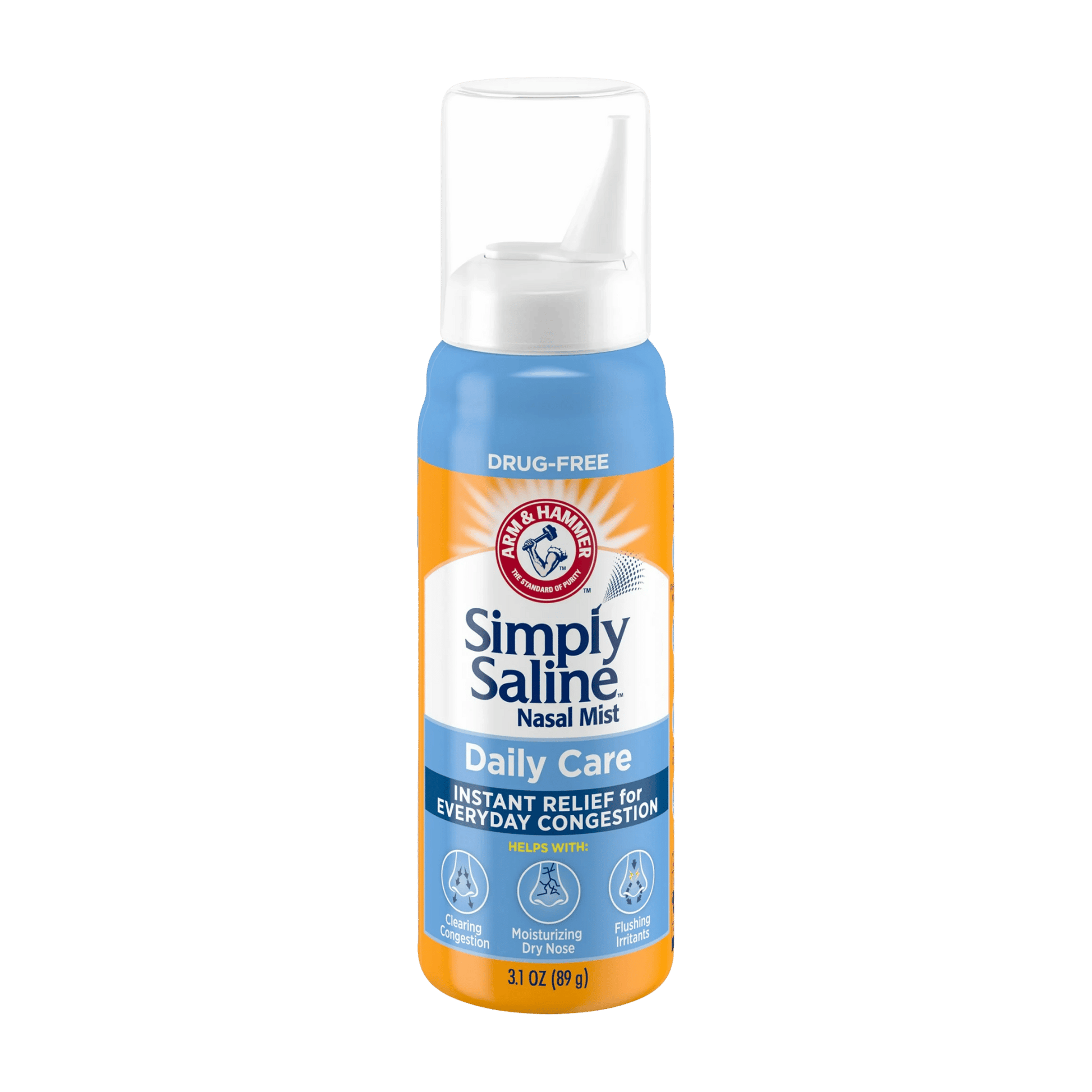 Arm & Hammer Simply Saline Daily Care Nasal Mist 86g – Gently cleans and moisturizes nasal passages for everyday relief – Skinstash.pk