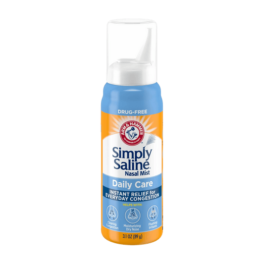 Arm & Hammer Simply Saline Daily Care Nasal Mist 86g – Gently cleans and moisturizes nasal passages for everyday relief – Skinstash.pk