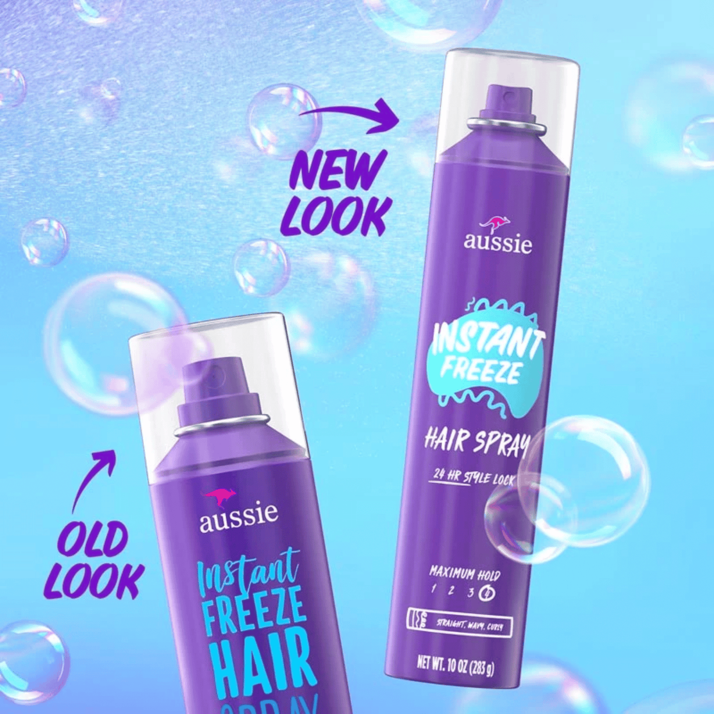 Aussie Instant Freeze Hair Spray for Curly Hair Straight Hair and Wavy Hair (283 g)