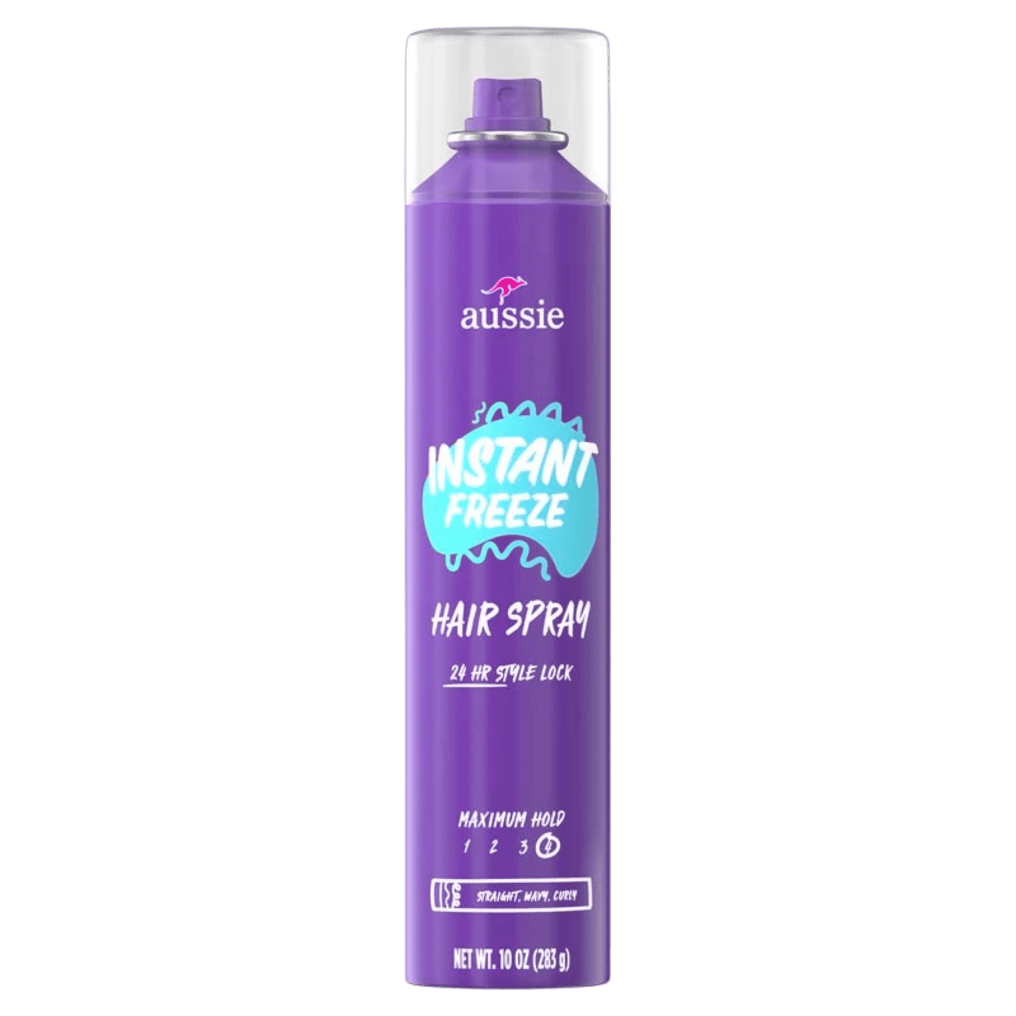 Aussie Instant Freeze Hair Spray for Curly Hair Straight Hair and Wavy Hair (283 g)