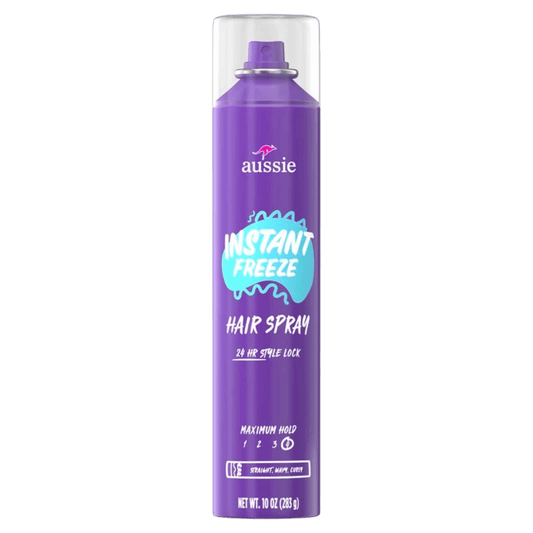 Aussie Instant Freeze Hair Spray for Curly Hair Straight Hair and Wavy Hair (283 g)