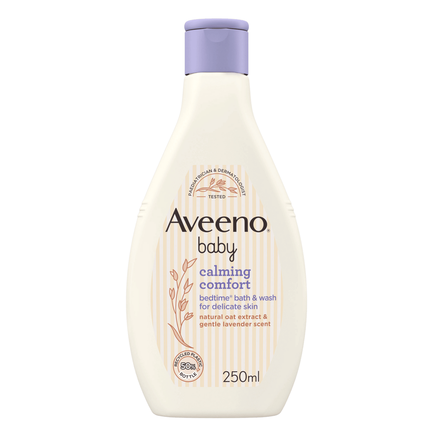 Aveeno Baby Calming Comfort Bedtime Bath & Wash 250ml with natural oat extract and lavender scent – gentle cleanser for babies at Skinstash.pk