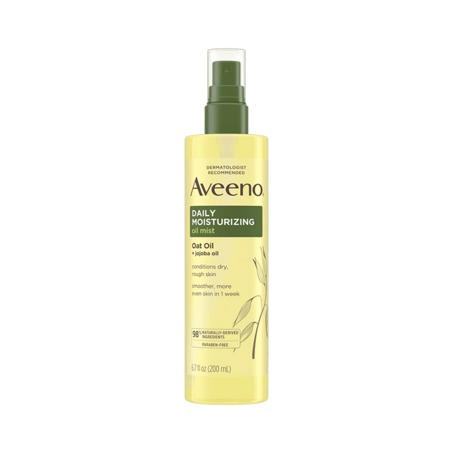 Aveeno Daily Moisturizing Body Oil Mist (200ml) – Lightweight oil mist enriched with oat and jojoba oil to deeply hydrate, smooth, and nourish dry skin with a healthy glow – Available at Skinstash.pk