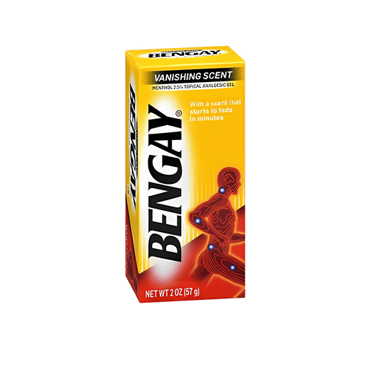 BENGAY Vanishing Scent Topical Analgesic Gel (57g) – Fast-acting pain relief gel with a vanishing scent for muscle and joint aches – Available at SkinStash.pk