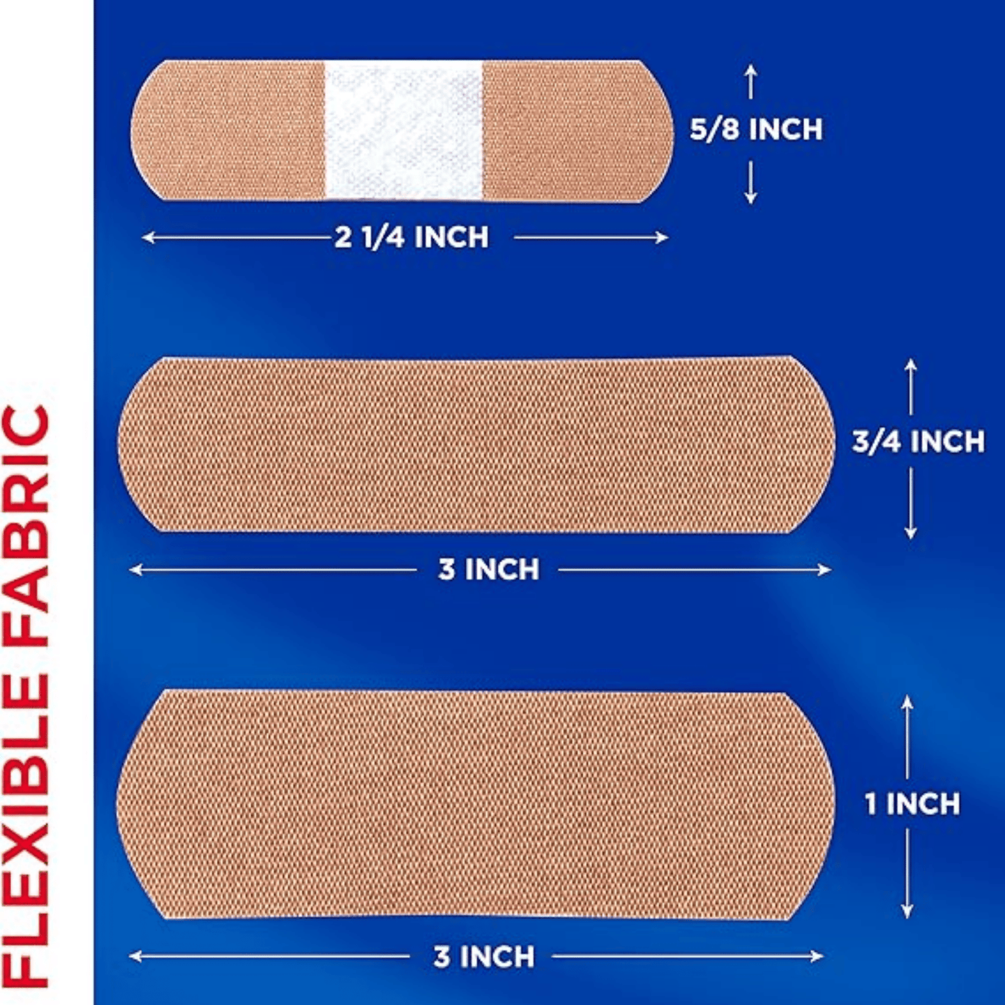 Band-Aid Brand Flexible Fabric Adhesive Bandages, Assorted, 100 Ct