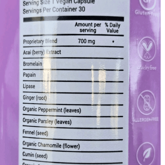 BLOATamin by Hairtamin – 30 Vegan Capsules Digestive Support Supplement