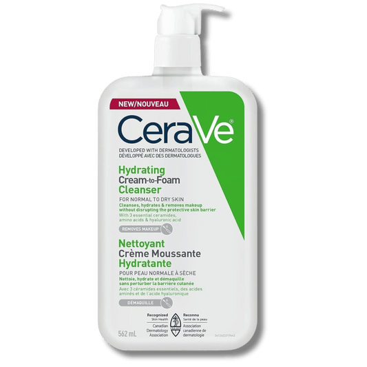 Buy CeraVe Hydrating Cream-to-Foam Cleanser Canadian Variant In SkinStash!