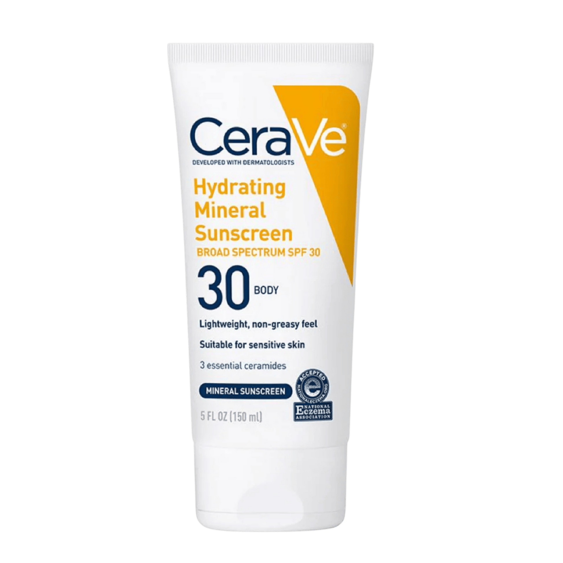 CeraVe Hydrating Mineral Sunscreen SPF 30 Body 5ml – broad-spectrum sun protection with ceramides for dry and sensitive skin at Skinstash.pk
