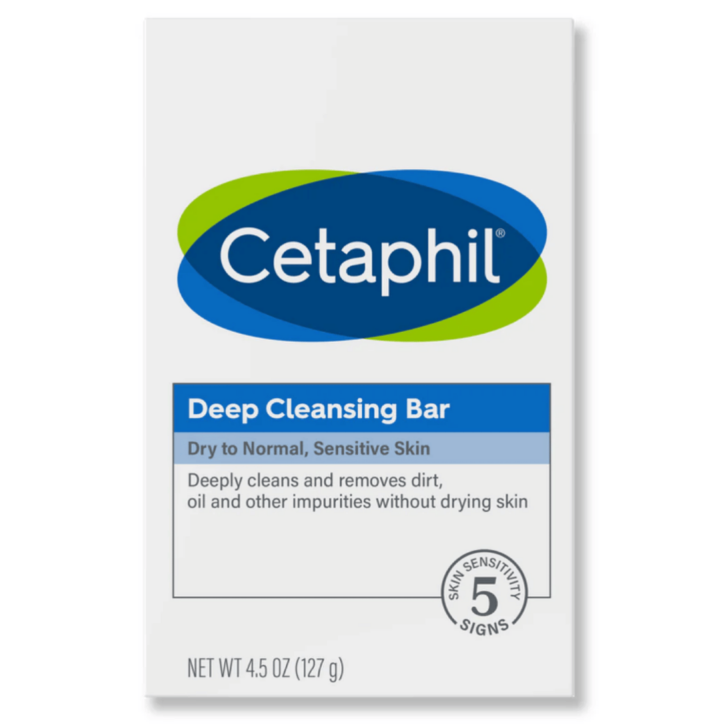 Cetaphil Deep Cleansing Bar Dry To Normal, Sensitive Skin, (127g)