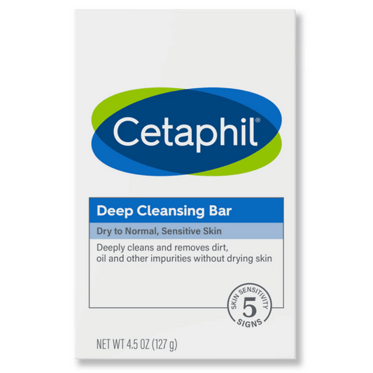 Cetaphil Deep Cleansing Bar Dry To Normal, Sensitive Skin, (127g)