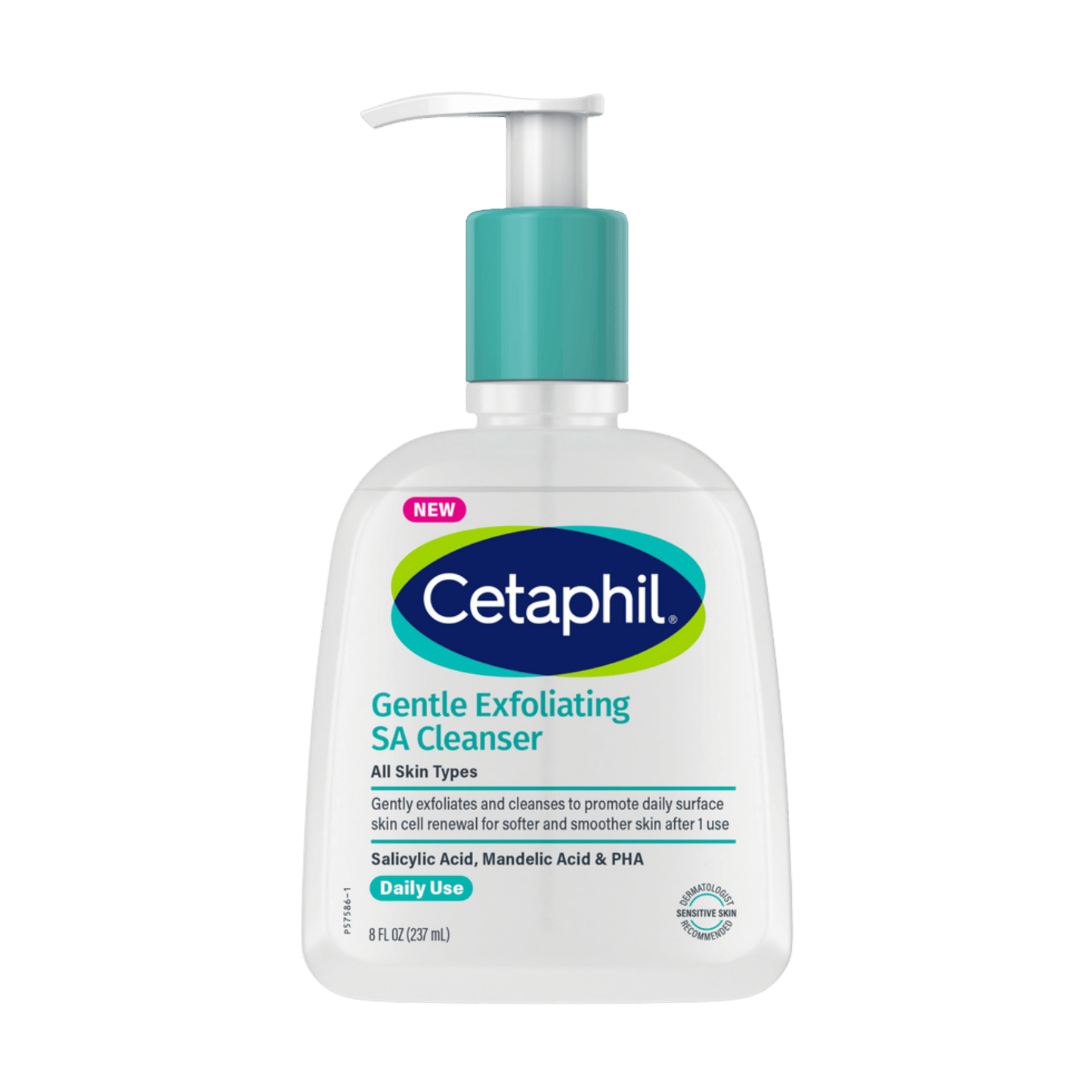 Cetaphil Exfoliating Salicylic Acid Cleanser (236ml) – Gentle exfoliating face wash with salicylic acid to unclog pores, reduce acne, and promote clear, smooth skin – Available at SkinStash.pk
