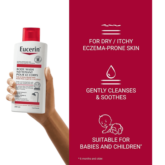 Original Eucerin Eczema Body Wash for Eczema-Prone Skin