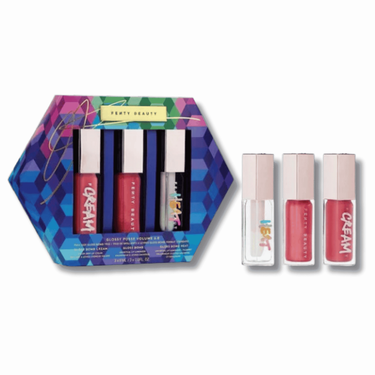 Buy Online Fenty Beauty Glossy Posse Volume 6.0 Full-Size Gloss Bomb Trio (3x9ml) In Pakistan!