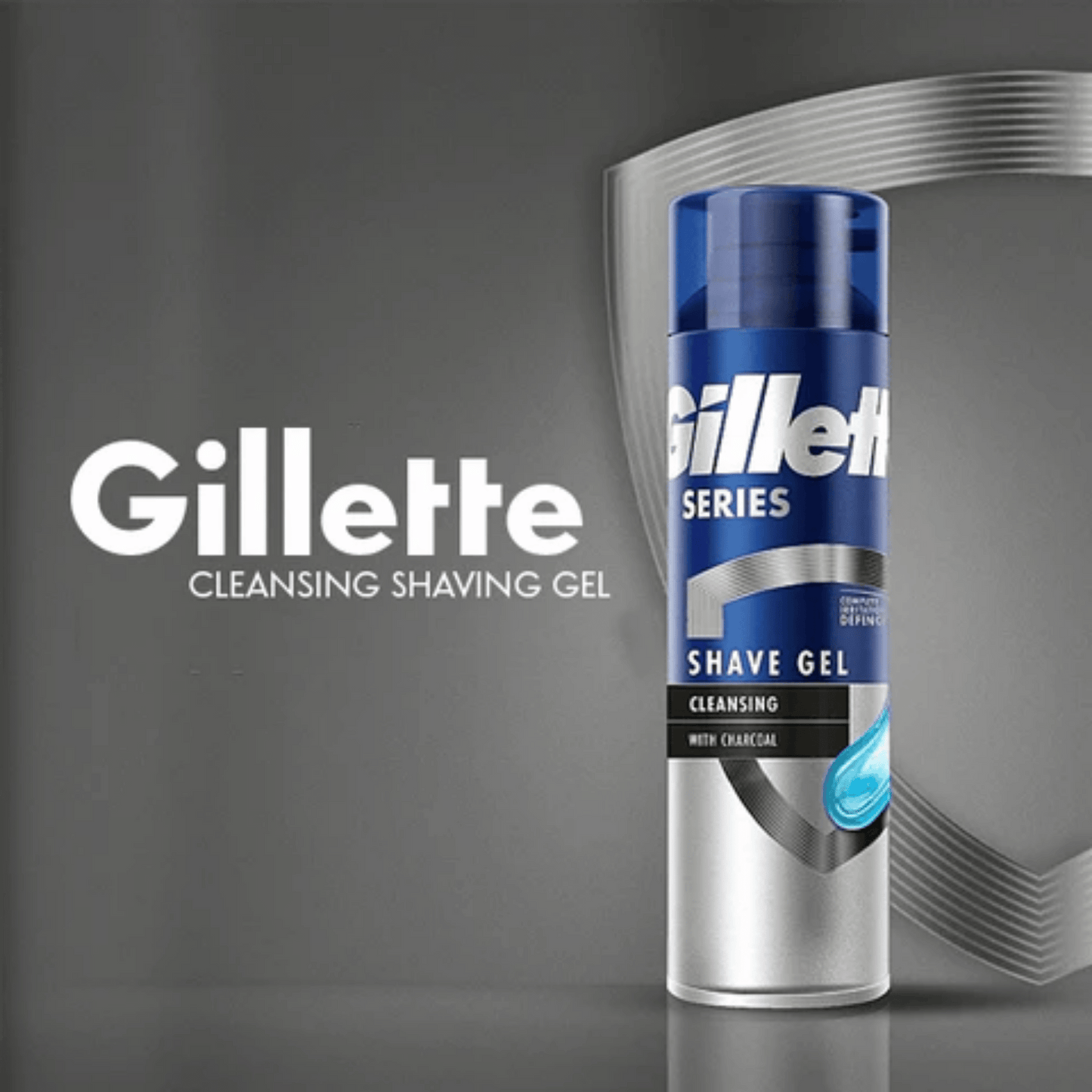 Gillette Series Cleansing with Charcoal Shaving Gel Cleansing (200ml)