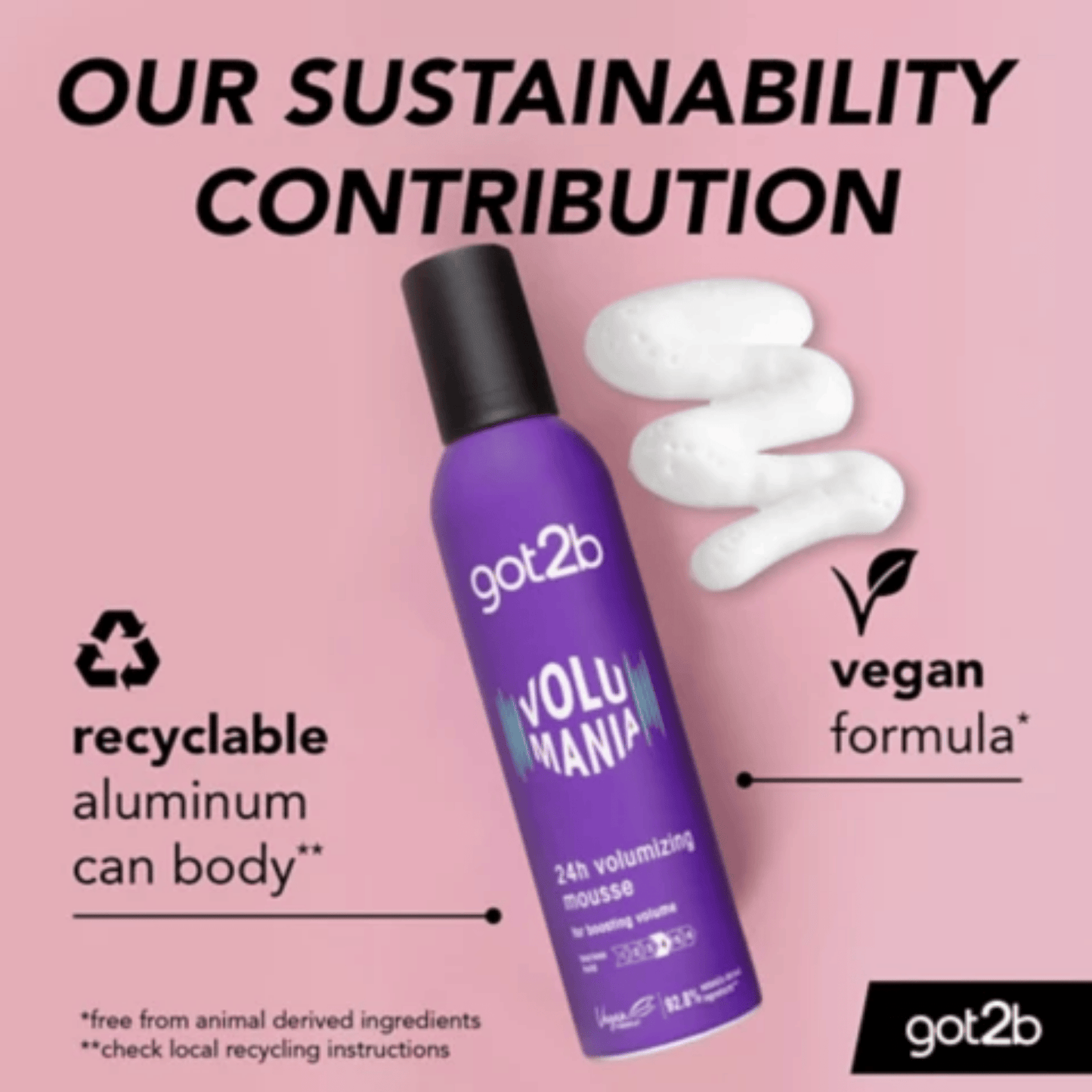 Got2b Volumania 24h Volumising Mousse For Boosting Volume