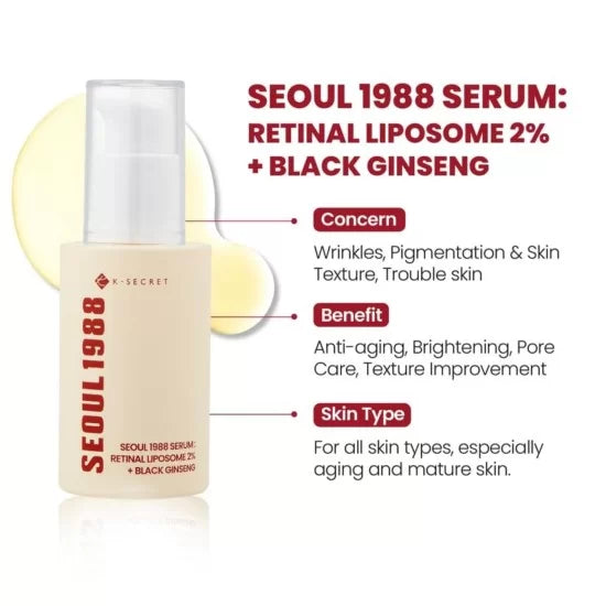 Original K-Secret Seoul Serum Retinal Liposome Black Ginseng in Pakistan