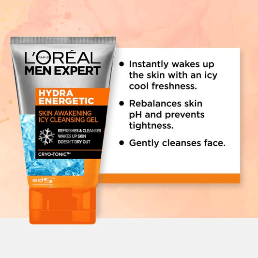 L'Oreal Men Expert Hydra Energetic Icy Cleansing Gel, (100ml)