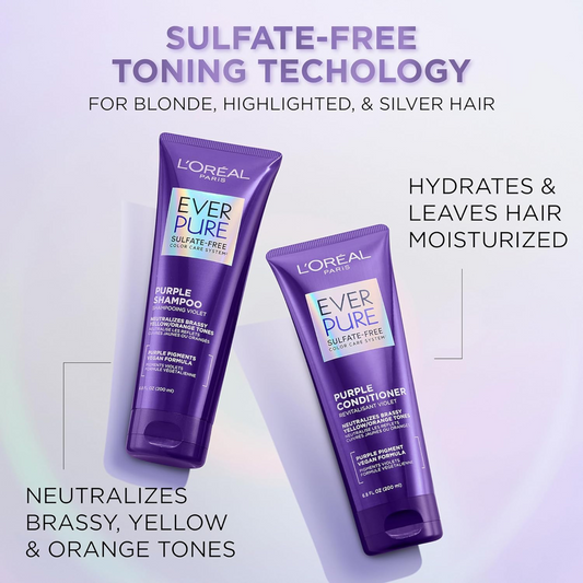 L'Oréal Paris EverPure Sulfate-Free Brass Toning Purple Shampoo