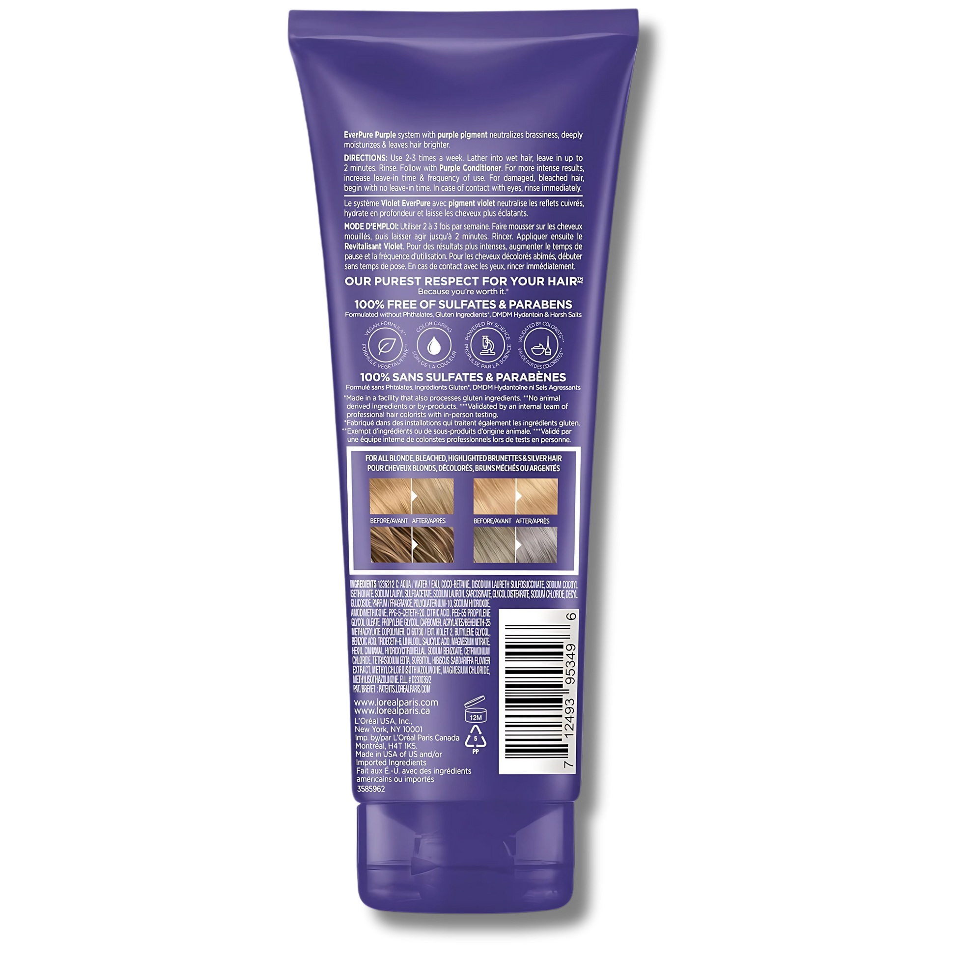 L'Oréal Paris EverPure Sulfate-Free Brass Toning Purple Shampoo