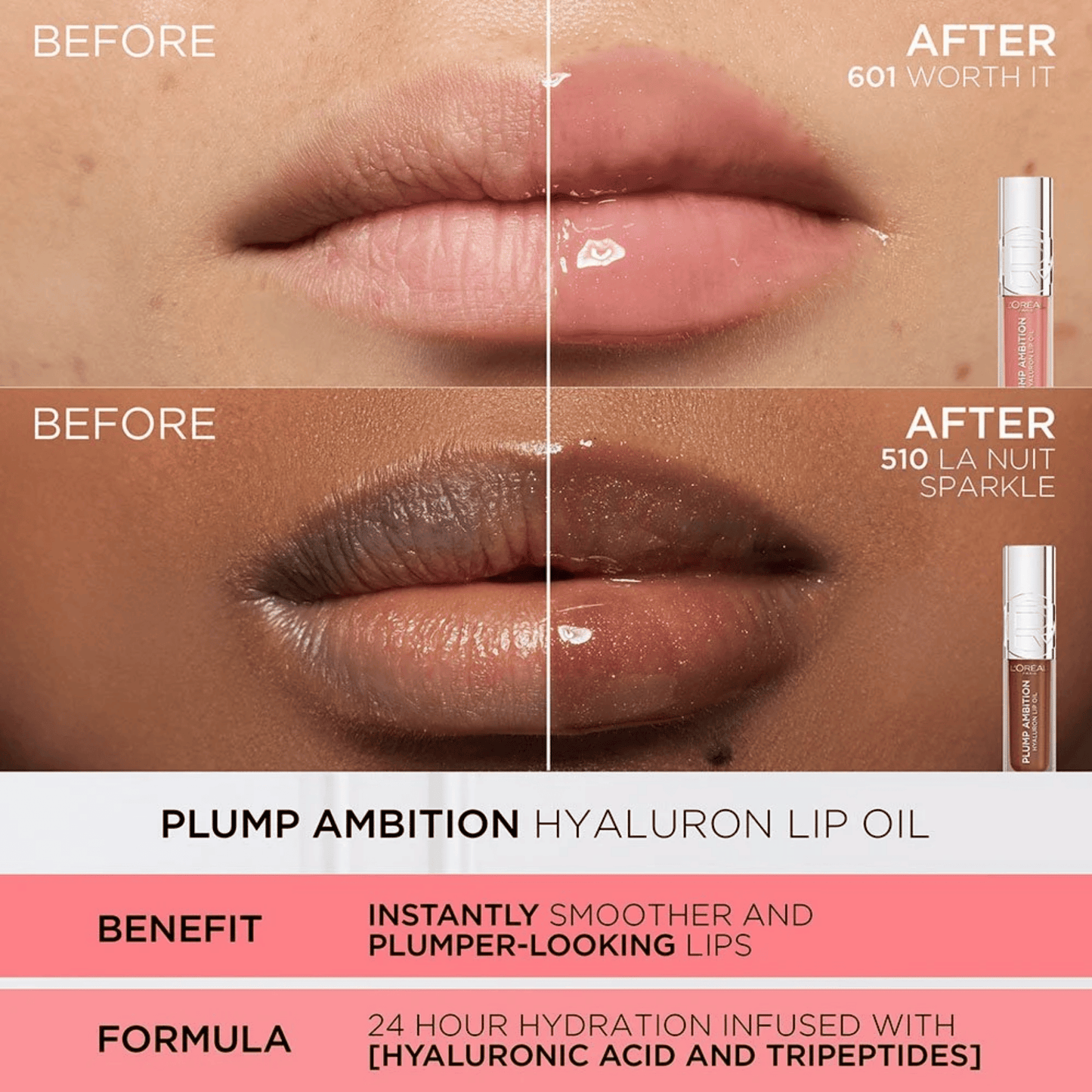 L'Oréal Plump Ambition Hyaluron Lip Oil (5.0ml)