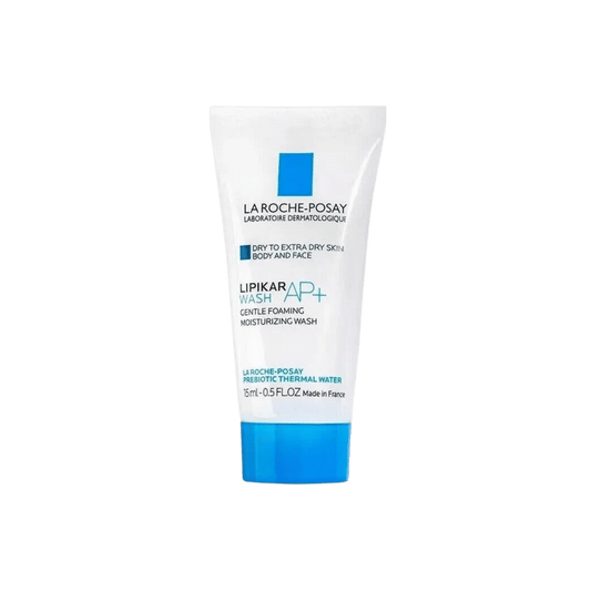 La Roche-Posay Lipikar AP+ Gentle Foaming Wash 15ml β ultra-gentle body wash for dry, eczema-prone skin with soothing and hydrating care at Skinstash.pk