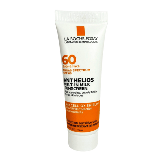 La Roche-Posay Anthelios Melt-In Milk Sunscreen SPF 60 (15ml) – lightweight face & body sunscreen for broad-spectrum protection and hydrated skin at Skinstash.pk