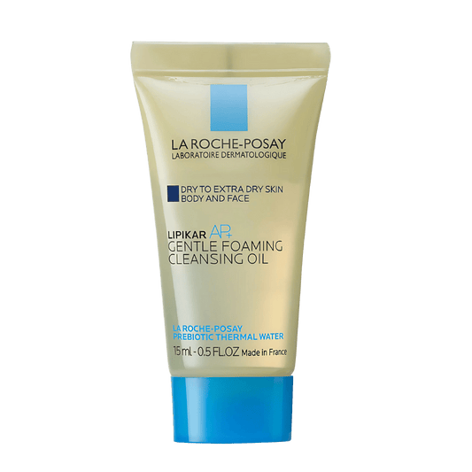 La Roche-Posay Lipikar AP+ Gentle Foaming Cleansing Oil 15ml – soothing body cleanser for dry, sensitive skin with lipid-replenishing care at Skinstash.pk