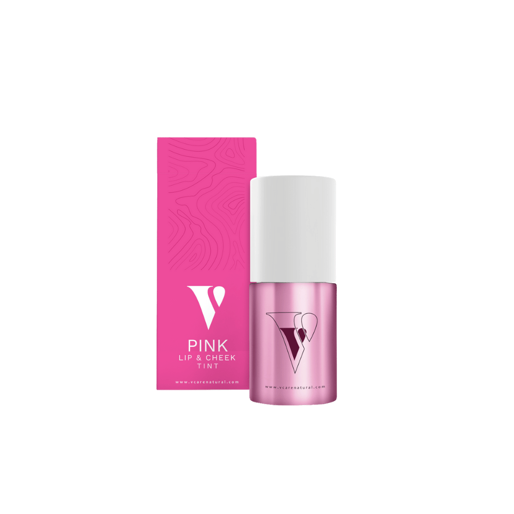 VCare Natural Lip & Cheek Tint Pink (15ml) – Brighten your look with this natural pink tint for lips & cheeks, enriched with nourishing botanicals – Shop now at Skinstash.pk