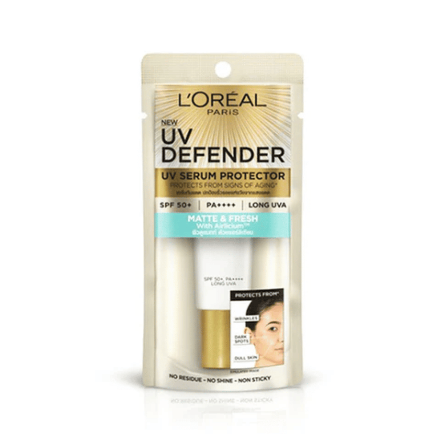 Loreal Paris Uv Defender Serum Protector Spf 50+ (15 ml) available at skinstash.pk