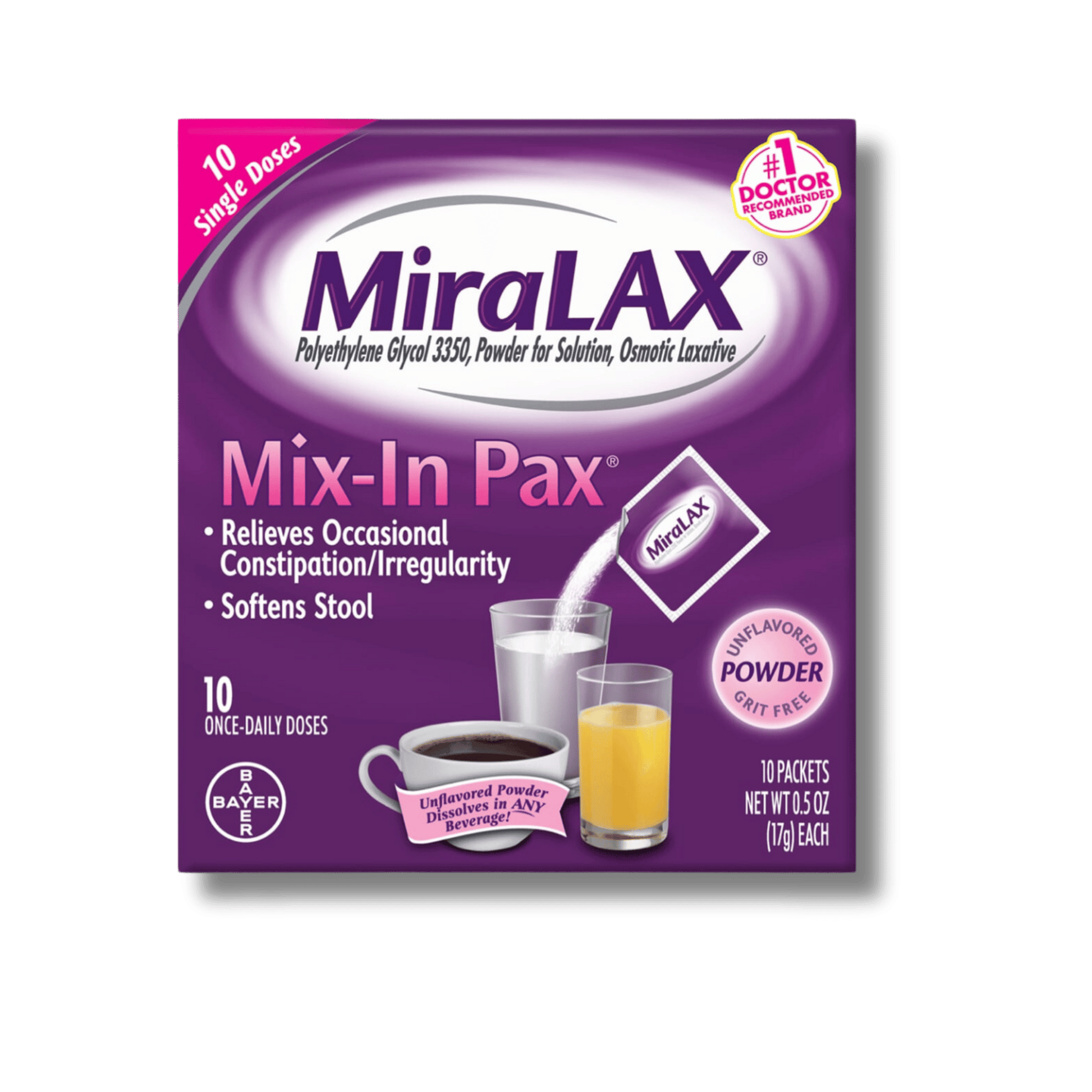 Buy MiraLAX Osmotic Laxative Powder Mix In Pax 20 From SkinStash!