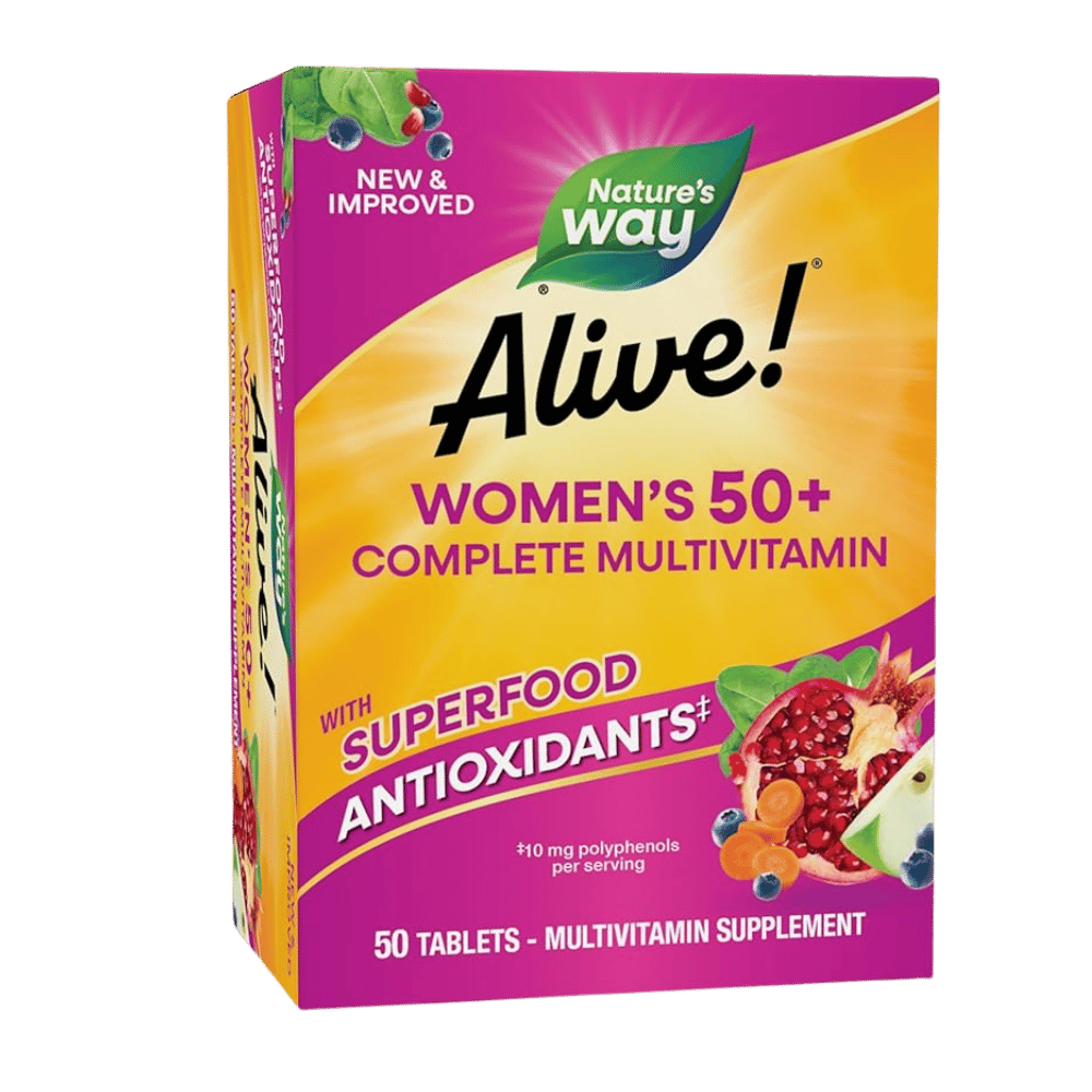 Nature's Way Alive! Women’s 50+ Complete Multivitamin 50 Tabs – daily nutritional support with vitamins, minerals, and antioxidants for energy, bone & heart health – Skinstash.pk