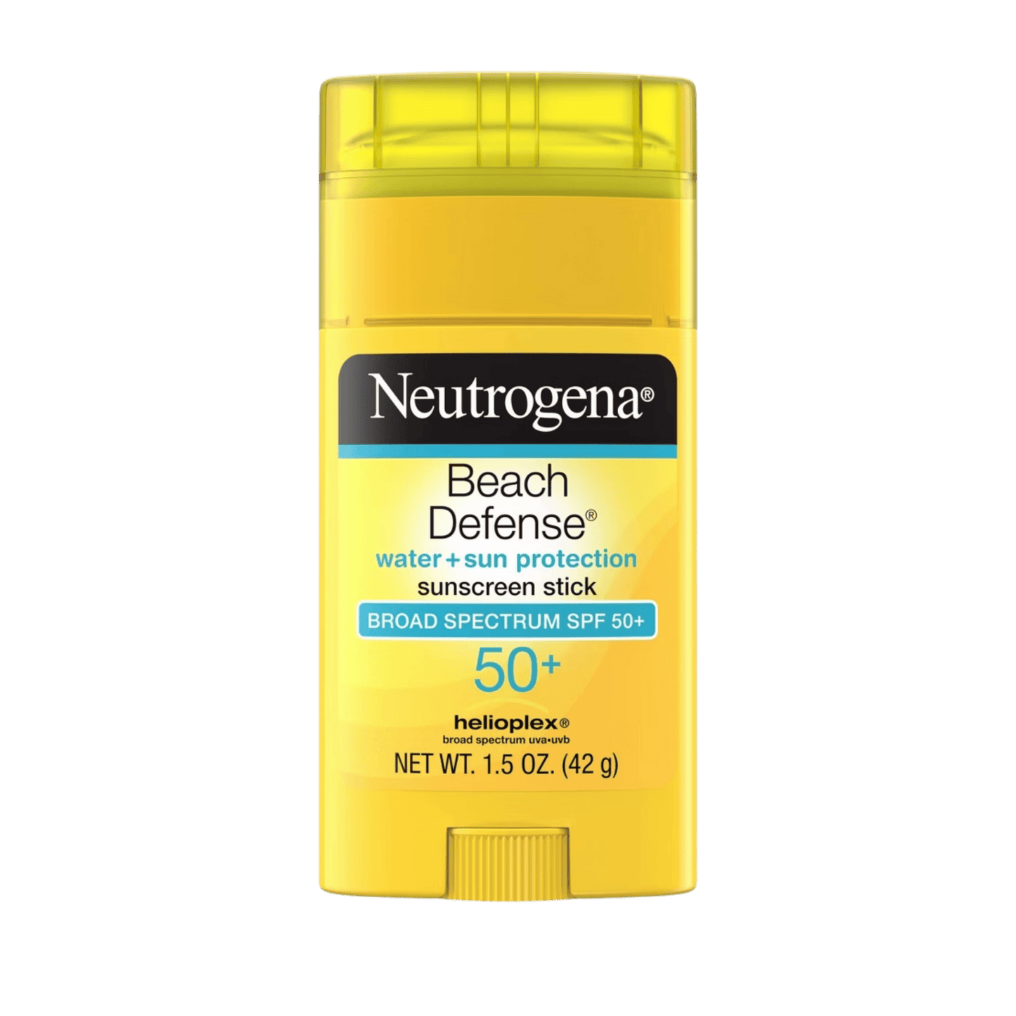 Neutrogena Beach Defense Sunscreen Stick SPF 50+ (42g) – Broad-spectrum, water-resistant sunscreen stick that protects against UVA/UVB rays, ideal for outdoor and beach use – Available at SkinStash.pk