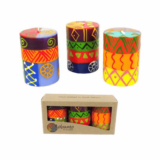 Nobunto Hand Painted Candles Ceramics From South Africa Pack of 3 available at skinstash