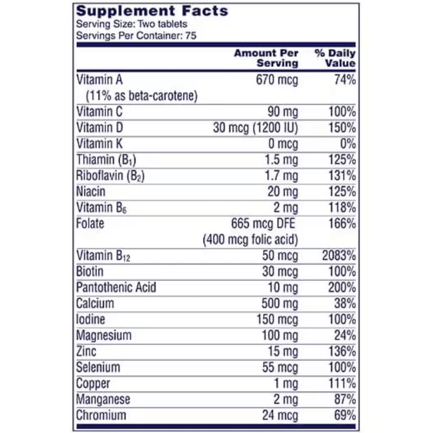 One-A-Day Proactive 65 Plus Tablets 150 Ct