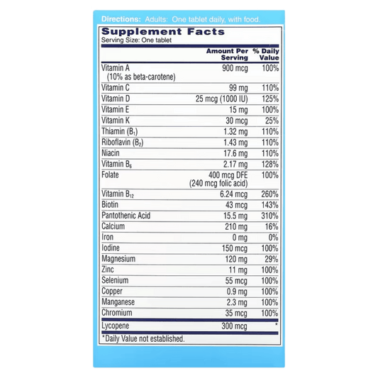 One a Day Men's Health Formula Multivitamin Multimineral Tablets 100 Tabs