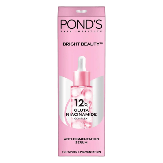 Pond's Bright Beauty 12% Gluta Niacinamide Face Serum 15ml for glowing and even skin tone – available at Skinstash.pk