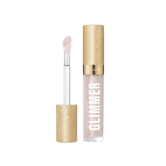 Lip gloss with gold cap and clear applicator