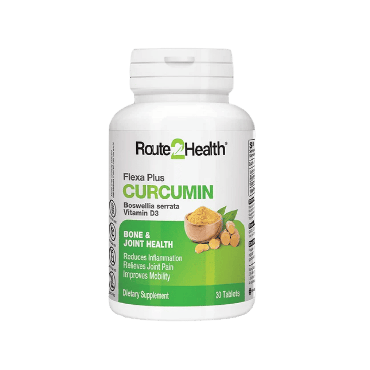 Route2Health Flexa Plus Curcumin (30 Tablets) – joint support formula with curcumin to help reduce inflammation, stiffness, and improve mobility at Skinstash.pk