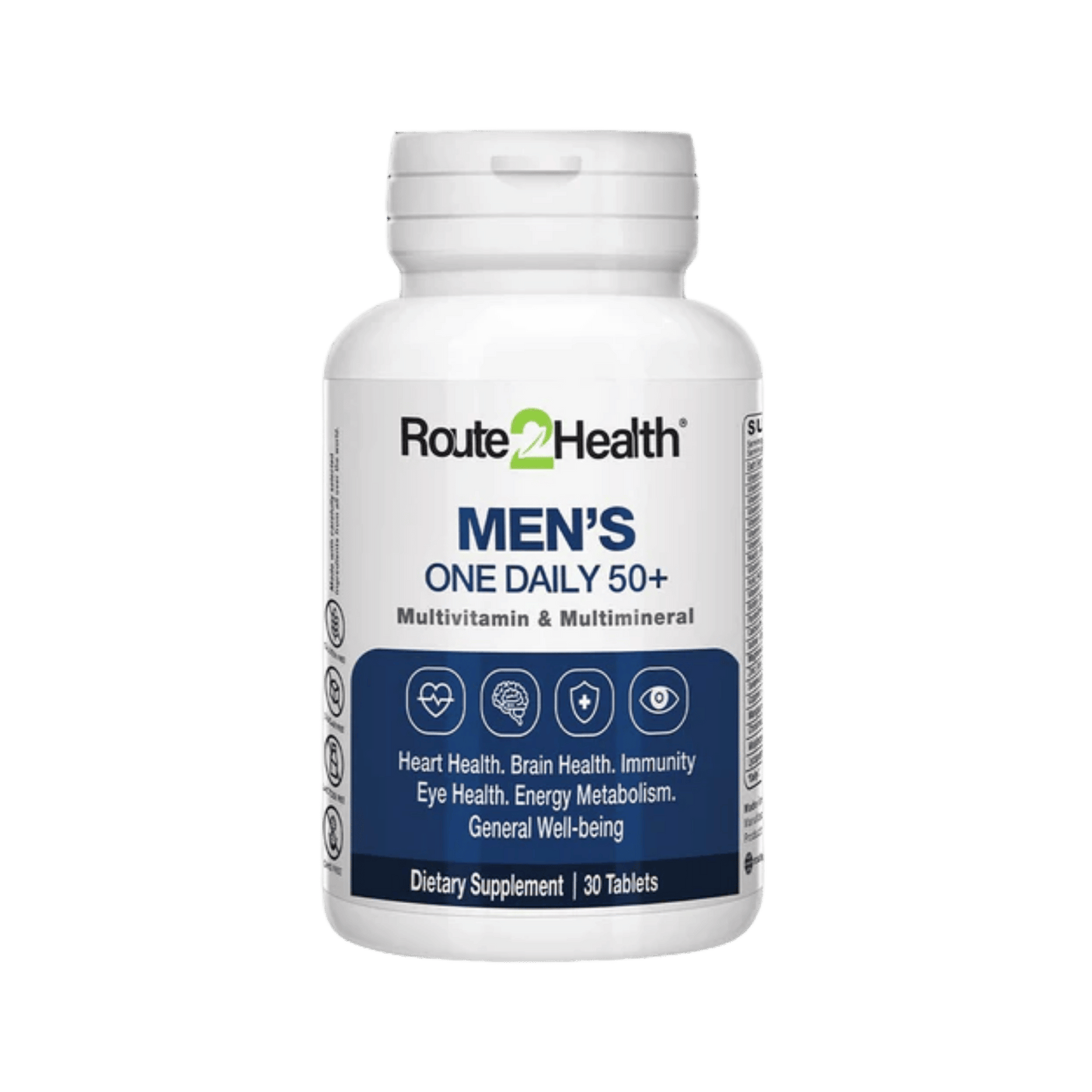 Route2Health Men’s One Daily 50+ Multivitamin (30 Tablets) – complete nutritional support for men over 50 to maintain energy, heart, and bone health at Skinstash.pk