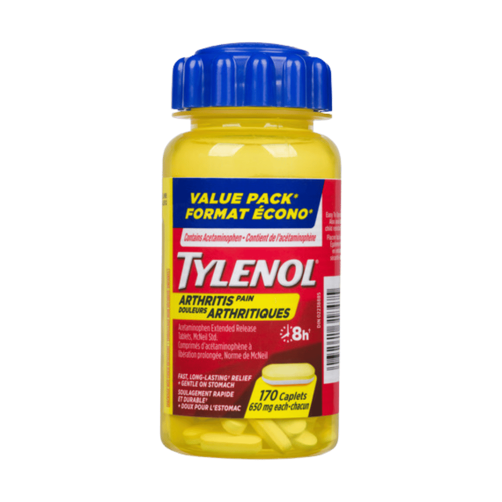 Tylenol Arthritis Pain Douleurs Arthritiques 650mg (170 Caplets) available at skintash.pk