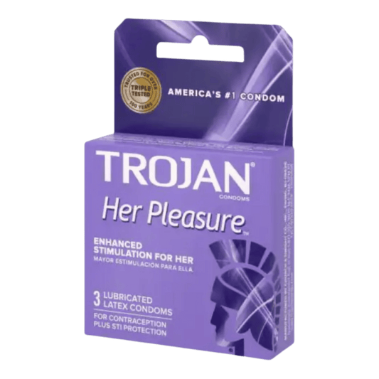 Trojan Her Pleasure 3 Lubricated Latex Condom