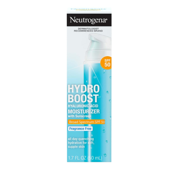 Buy Neutrogena Hydro Boost Hyaluronic Acid Moisturizer With Sunscreen SPF 50 (50ml) In Pakistan From SkinStash