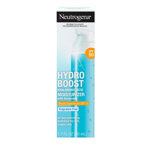 Buy Neutrogena Hydro Boost Hyaluronic Acid Moisturizer With Sunscreen SPF 50 (50ml) In Pakistan From SkinStash