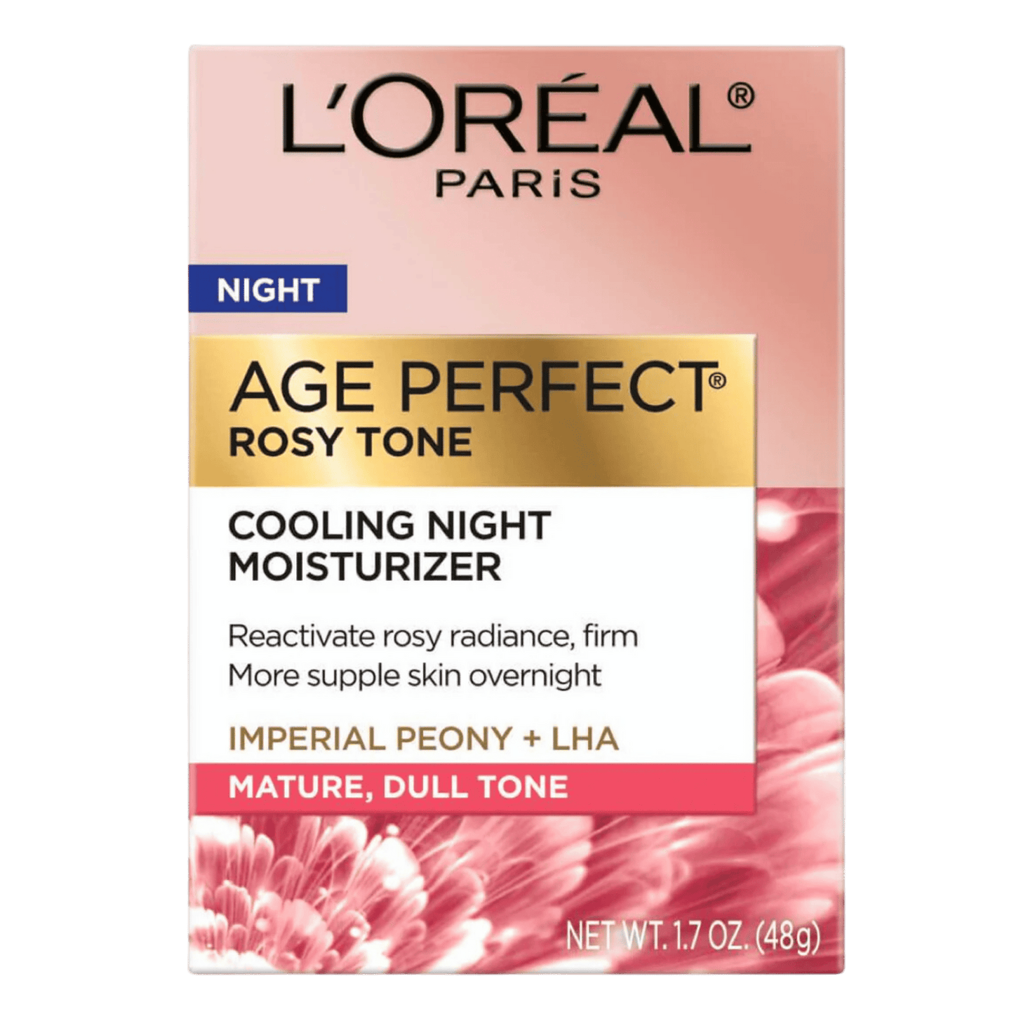 L'Oreal Paris Age Perfect Rosy Tone Night Cream - Refreshing Moisturizer for Even Skin Tone in Pakistan