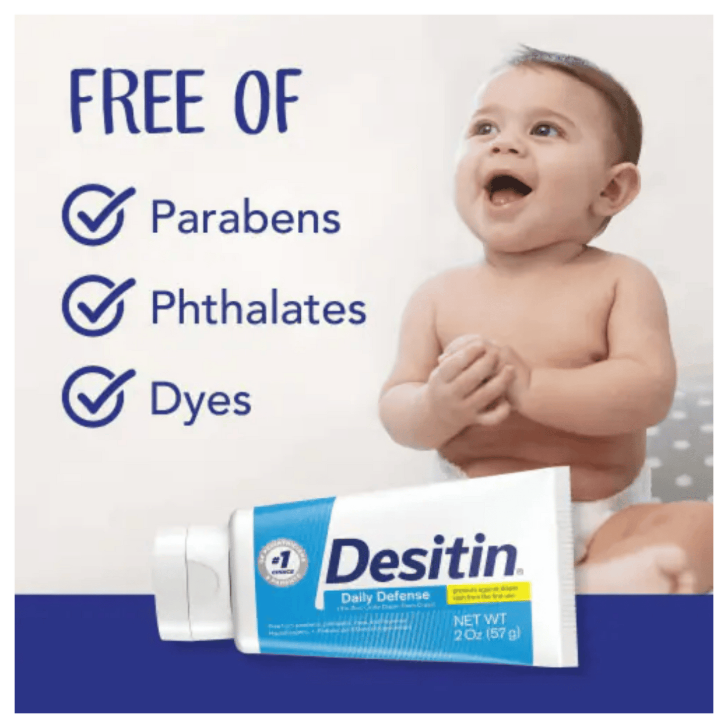 Desitin Daily Defense 13% Zinc Oxide Diaper Rash Cream (57g)